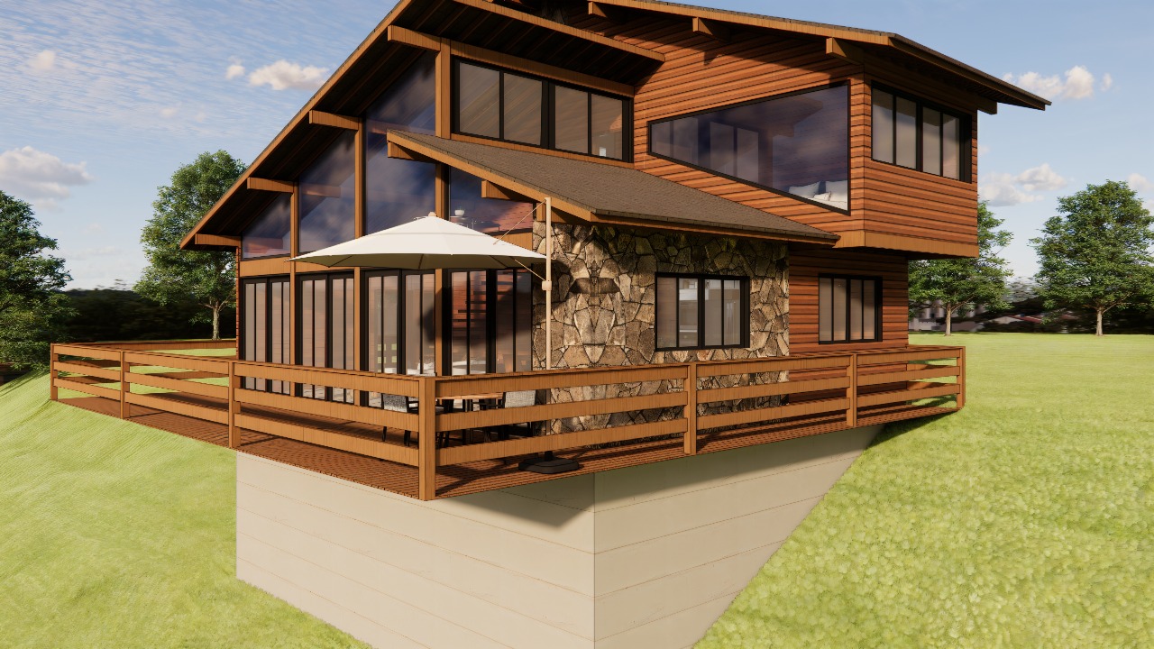 Projeto Residencial 1 - Projeto profissional desenvolvido no curso Projetista 3D Projeto Residencial 1